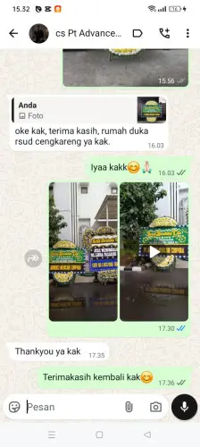 Testimonial Papan Bunga Pernikahan tamalanrea