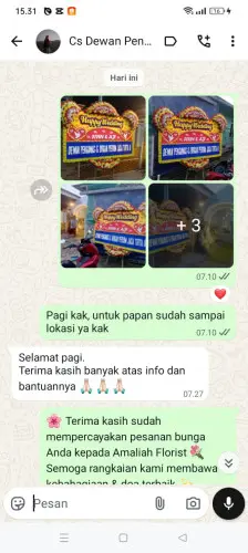 Testimonial Papan Bunga Pernikahan tamalanrea