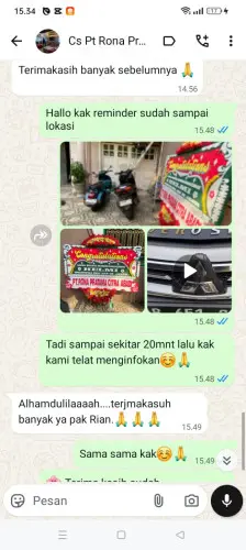 Testimonial Papan Bunga tamalanrea